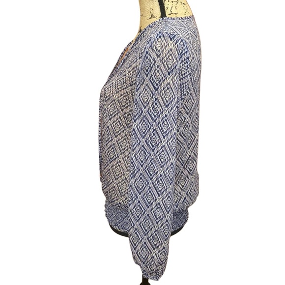 Forever 21 Sheer Abstract Print Boho Blouse Size S - Picture 4 of 7